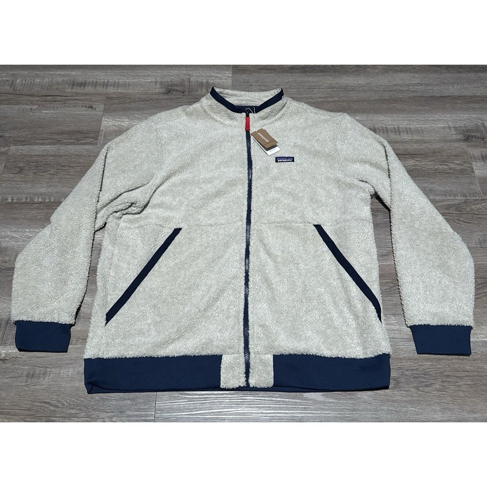 NEW Patagonia Men's Size 2XL Full Zip Natural Shearling Fleece Jacket XXL